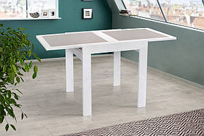 Стіл-слайдер Онікс із плиткою Мікс меблі білий/бежевий