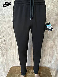 Чоловічі теплі зимові спортивні штани Nike (Найк), Чоловічі спортивні чорні штани, Зима. Чоловічий одяг
