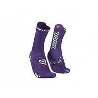 Носки спортивные компрессионные Pro Racing Socks V4.0 Run High, Purple/Paradise Green, T3 (41-44)