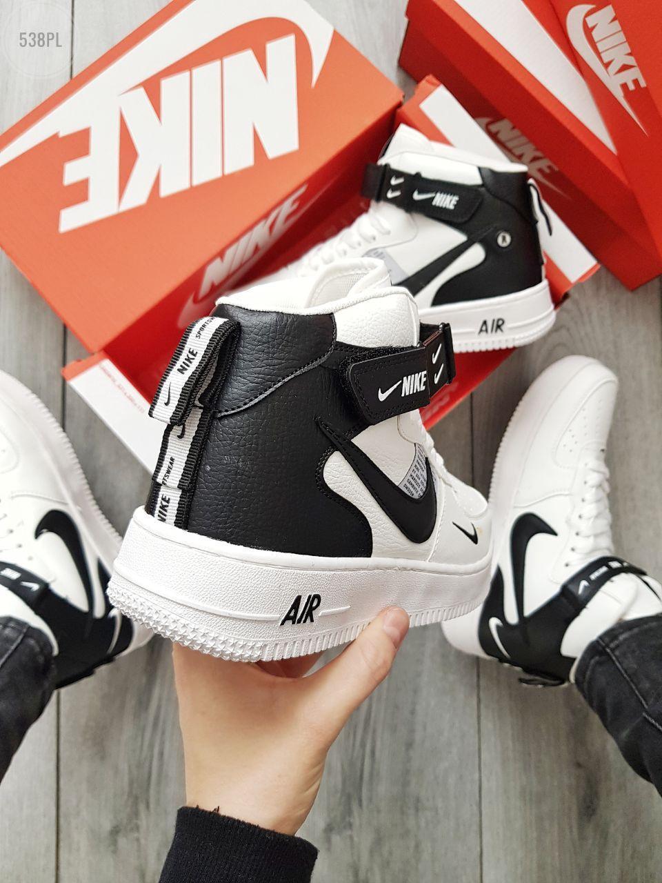 ДЕМИСЕЗОН! Мужские кроссовки Nike Air Force Hight White/Black - фото 3 - id-p1961262939