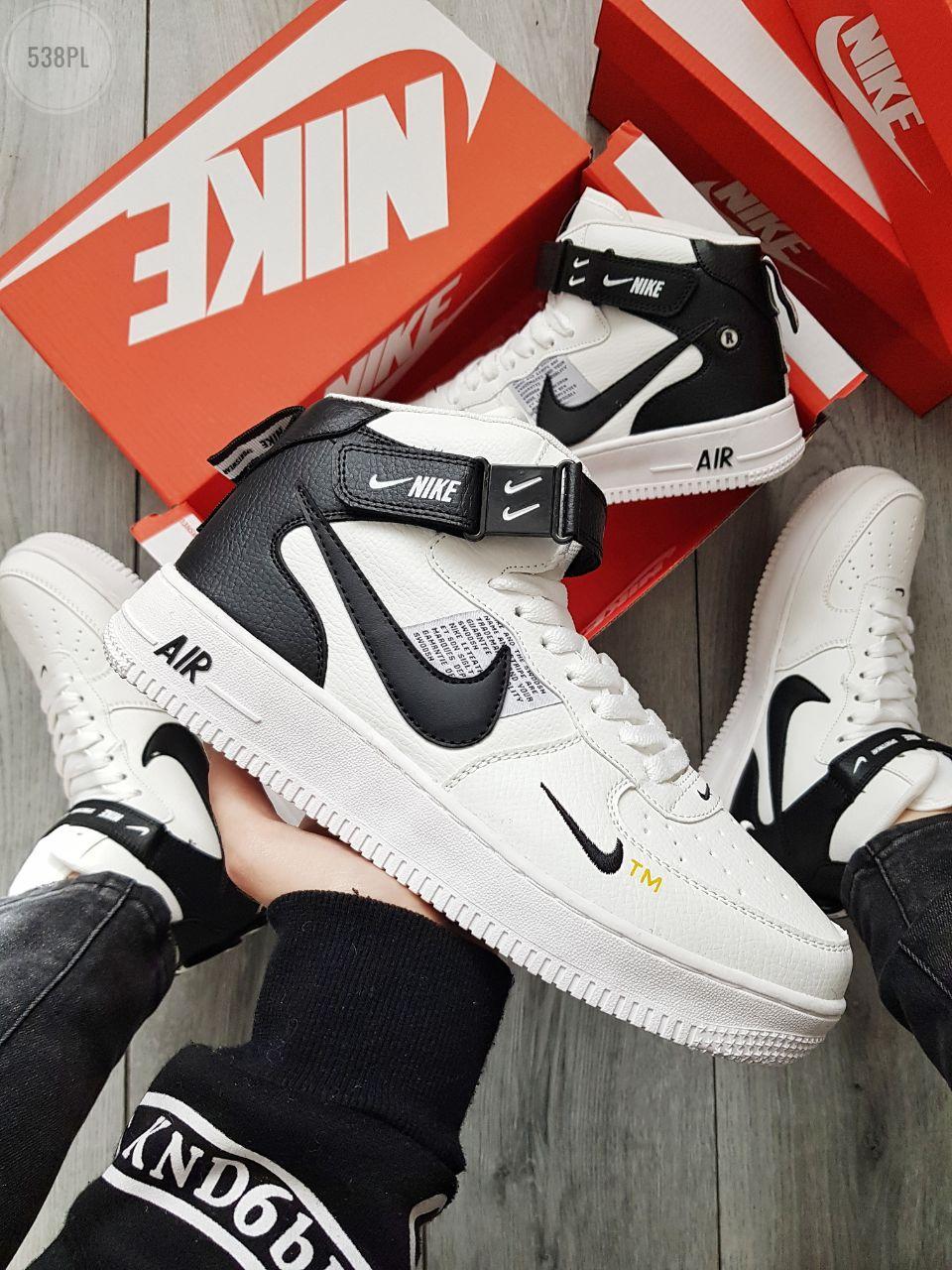 ДЕМИСЕЗОН! Мужские кроссовки Nike Air Force Hight White/Black - фото 5 - id-p1961262939