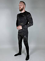Термобілизна чоловіча тактична Ultimatum Camo чорний мультикам (розміри S, M, L, XL, 2XL, 3XL)