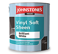 Виниловая краска для стен и потолка johnstone's Vinyl Soft Sheen, белая В1