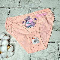 Дитячі трусики для дівчинки бавовняні труси дівчинці Donella 146-152 см 10-11 років Бегемот Персикові 41ECOMIX-5