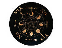 Спиритическая деревянная доска с пентаграммой и месяцем "Да - Нет" (H06-03)