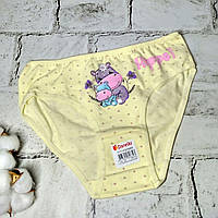 Дитячі трусики для дівчинки бавовняні труси дівчинці Donella 146-152 см 10-11 років Бегемот Жовті 41ECOMIX-7