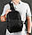 Чорний чоловічий рюкзак на груди, сумка-слінг чоловіча, фото 5