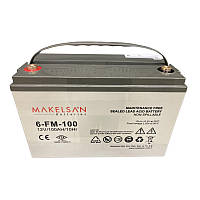 Аккумуляторная батарея AGM MAKELSAN 6-FM-100, Gray Case, 12V 100.0Ah ( 329 x 172 x 218 ) Q1