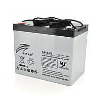 Аккумуляторная батарея AGM RITAR RA12-70, Gray Case, 12V 70.0Ah ( 350 x 167 x 182 ) Q1