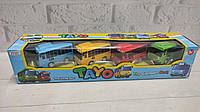 Игровой набор автобусы Тайо из м/ф "Приключения Тайо" 4шт. ( Тайо , Роги , Лэни , Гани ) (333-003)