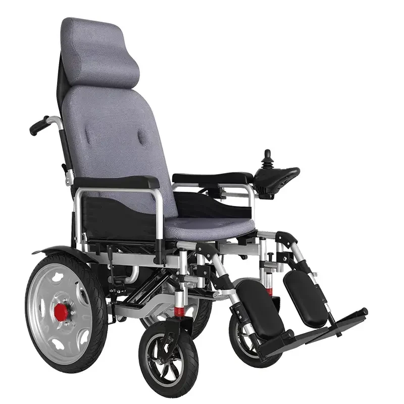 Складная электрическая коляска для инвалидов с подголовником D-812 Медаппаратура - фото 1 - id-p1961290305