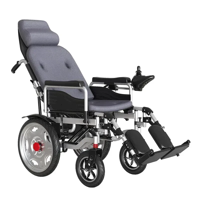 Складная электрическая коляска для инвалидов с подголовником D-812 Медаппаратура - фото 2 - id-p1961290305