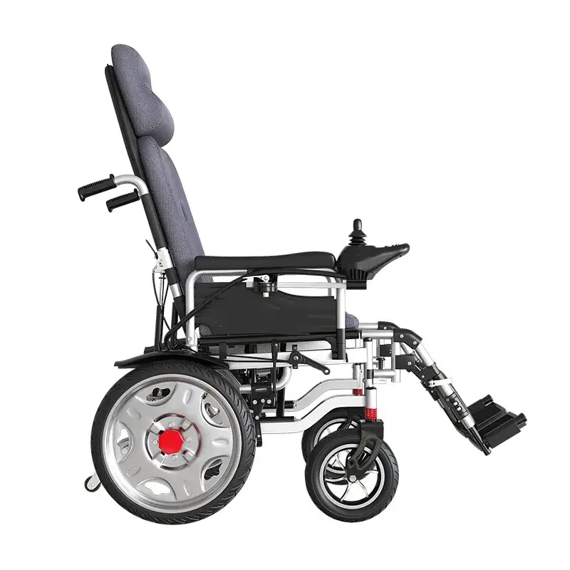 Складная электрическая коляска для инвалидов с подголовником D-812 Медаппаратура - фото 3 - id-p1961290305