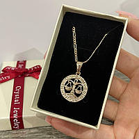 Подарунок хлопцю дівчині Знак зодіаку Терези в оправі "12 знаків" кулон ювелірний сплав покриття золото в коробочці