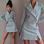 Костюм піджак на підкладці та спідниця трапеція з розрізом, фото 4