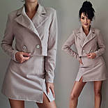 Костюм піджак на підкладці та спідниця трапеція з розрізом, фото 2