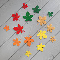 Осіннє листя каштана з фетру. (54)