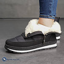 Жіночі дутики чорного кольору, фото 2