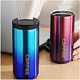 Термокухоль із неіржавкої сталі Термочашка 380 мл Термос для напоїв із кришкою Кружка термос для подорожей, фото 6