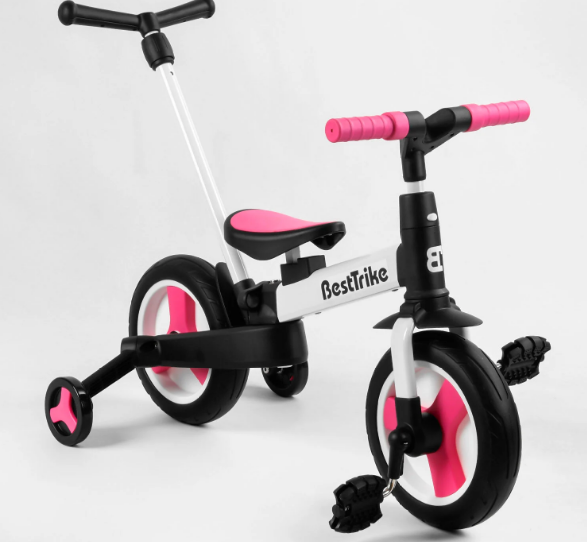 Велосипед-трансформер Best Trike 55475, колеса PU 10'', батьківська ручка, знімні педалі