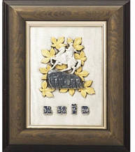 Об'ємне декоративне панно (гальванопластика) під склом "Богдан Хмельницький"