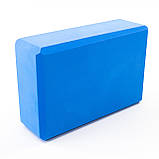 Набір для йоги 2в1 блок для йоги + ремінь для йоги OSPORT Set 26 (n-0057) Синій, фото 3