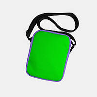 Женская сумка через плече МСR4 зеленая/фиолетовая хорошее качество