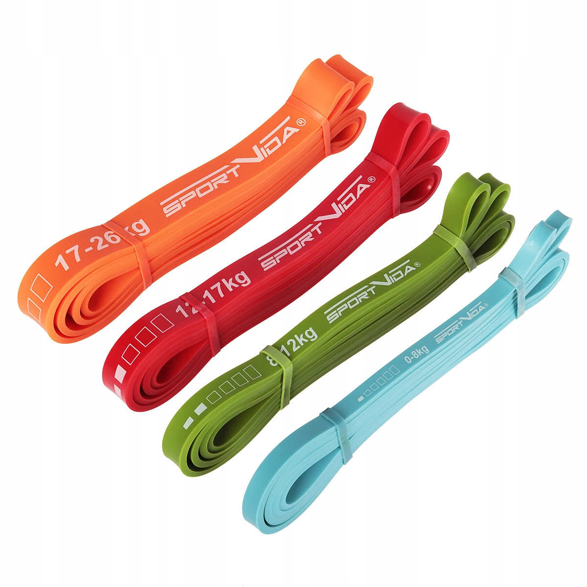 ᐉ Эспандер-петля SportVida Power Band 4 шт 0-26 кг (резина для фитнеса ...