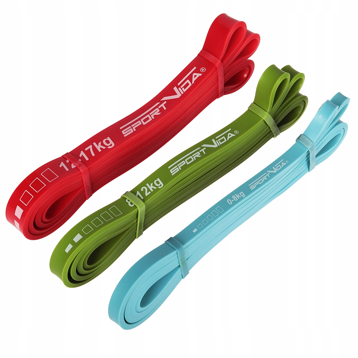 Еспандер-петля SportVida Power Band 3 шт 0-17 кг (резина для фітнесу і спорту) SV-HK0340