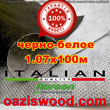 Агроволокно p-50g 1.07*100м чорно-біле італійське якість Agreen