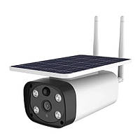 IP камера видеонаблюдения UKC Y8PSL Wi-Fi 2MP уличная с солнечной панелью White (3_03835)