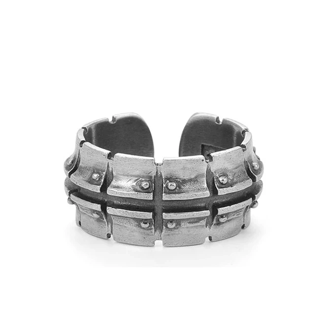 Чоловіча срібляста каблучка «Давній панцир», розмір регульований AurumLux151, фото 1