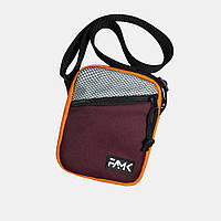 Женская сумка через плечо МСR4 бордовая/серая хорошее качество