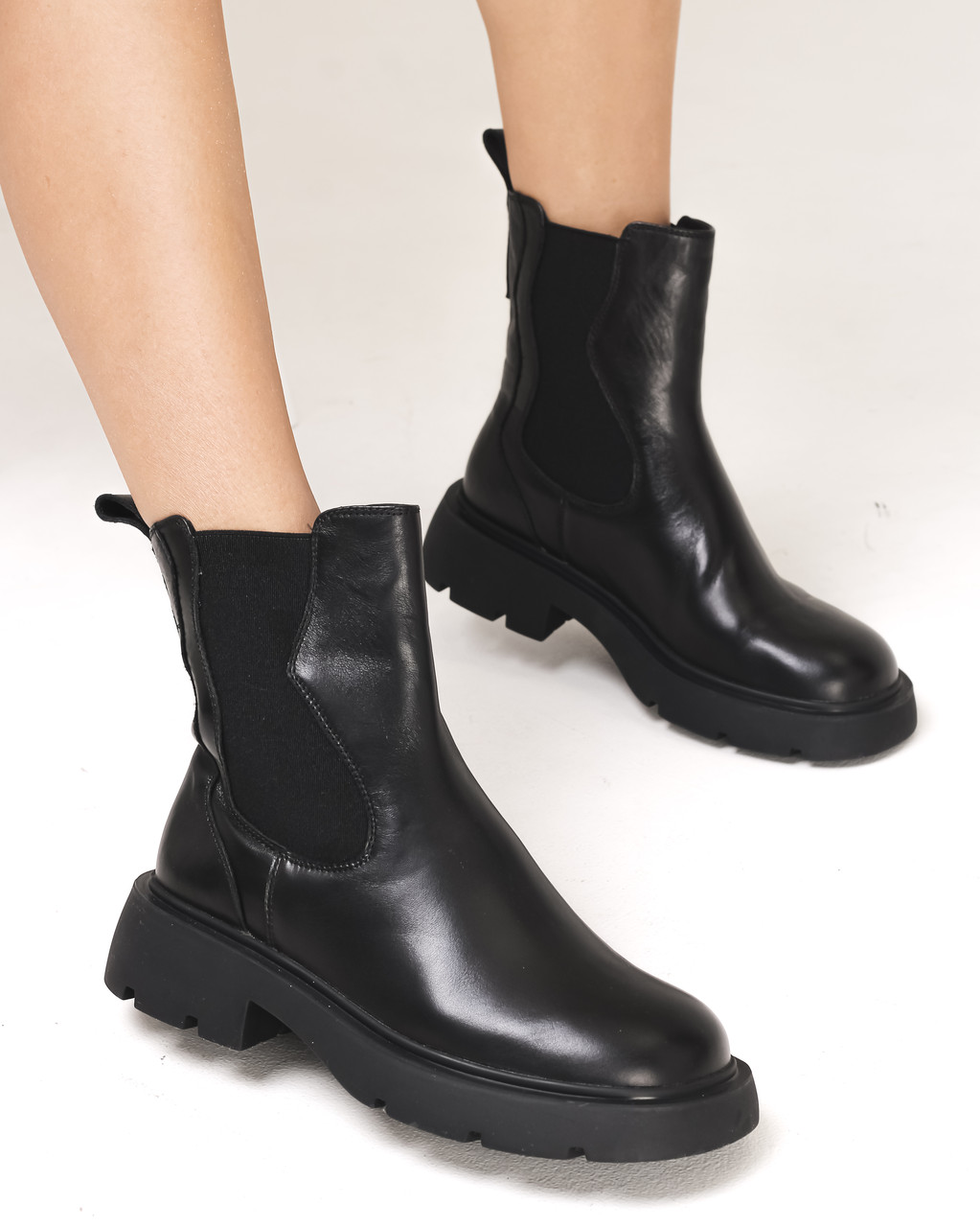 Черевики жіночі Berkonty 9637 39 чорні шкіра 36