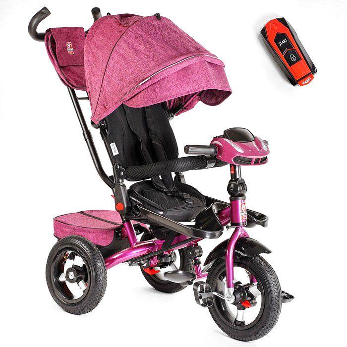 Велосипед дитячий Best Trike 6088 F - 355-39 (поворотне сидіння, складаний кермо, музичної фара з пультом) розовый, фото 1