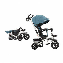 Велосипед триколісний з батьківською ручкою TILLY FLIP T-390, складаний, зелений