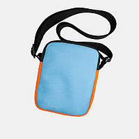 Женская сумка через плече МСR4 голубая/оранжевая хорошее качество