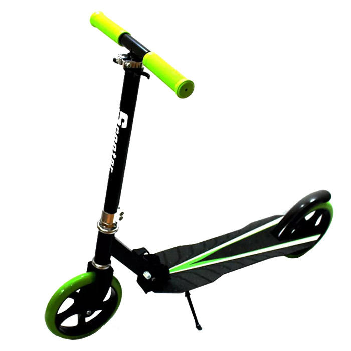 Двоколісний складаний самокат Bavar Sport Scooter 2017, ножні гальма, колеса 200 мм, Салатовий