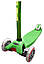 Дитячий триколісний самокат Maraton Action з ніжним заднім гальмом, Зелений, фото 2