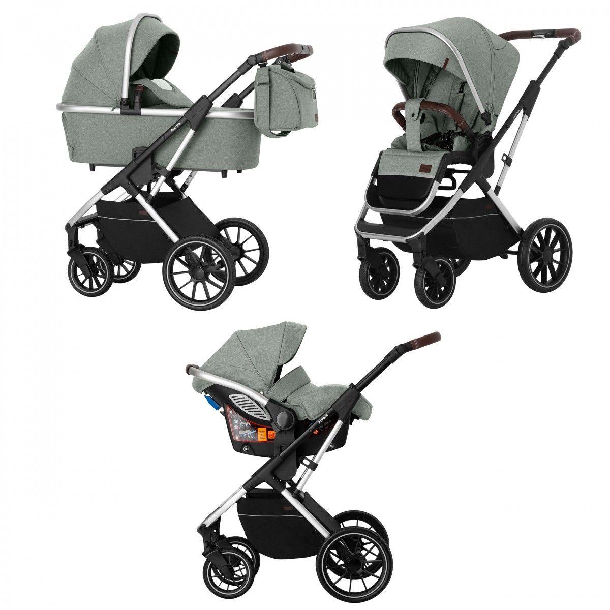 Коляска універсальна CARRELLO Aurora CRL-6502/2 (3in1) Tee Green /1/, фото 1