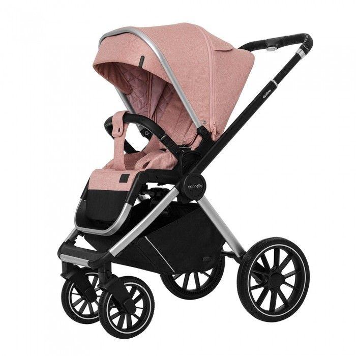 Коляска універсальна CARRELLO Optima CRL-6504 (3 в 1) Чорно-рожевий