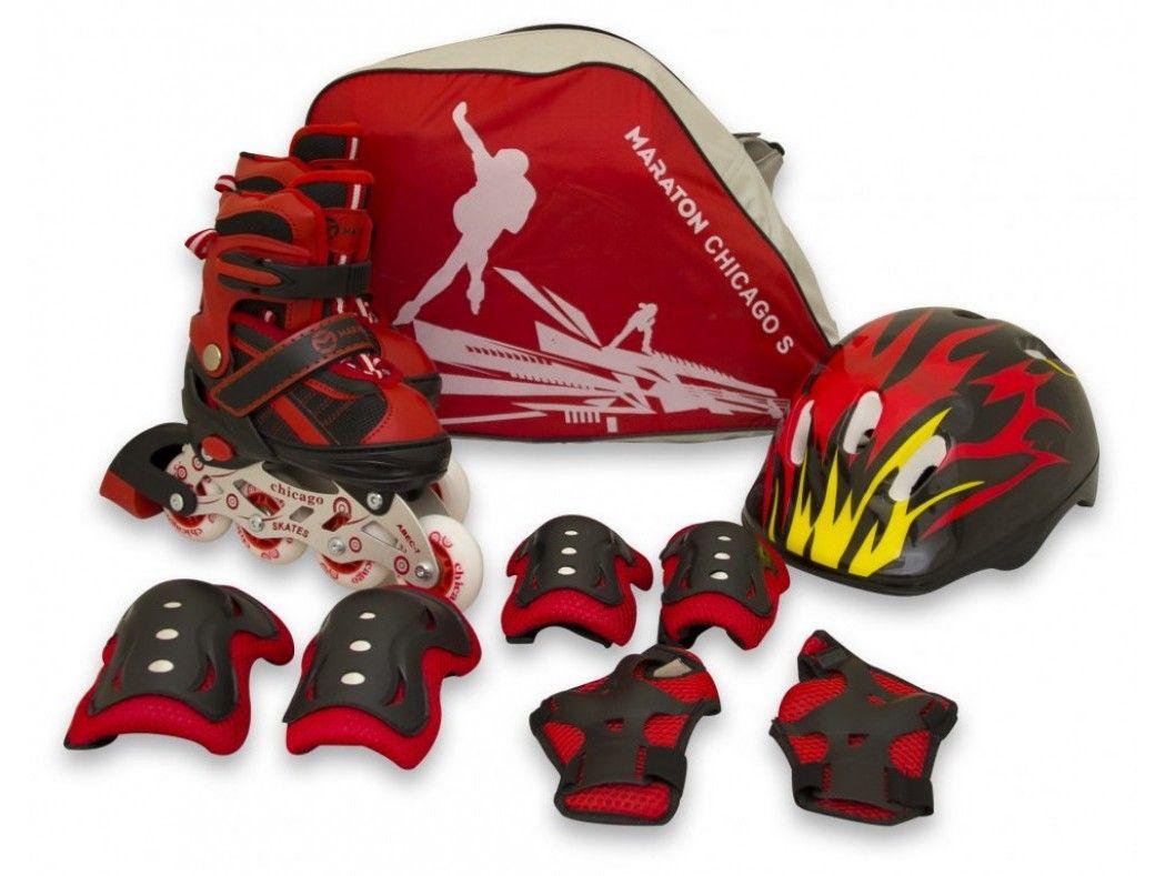 Комплект роликів Maraton Combo М (34-37) Червоний, фото 1