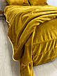 Велюрова постільна білизна Моніка Євро Гірчичний, фото 6
