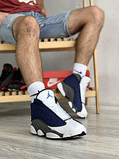 Чоловічі кросівки Air Jordan 13 XIII Retro Flint Blue/Grey/White 414571-401, фото 4