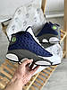 Чоловічі кросівки Air Jordan 13 XIII Retro Flint Blue/Grey/White 414571-401, фото 7