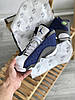 Чоловічі кросівки Air Jordan 13 XIII Retro Flint Blue/Grey/White 414571-401, фото 8