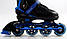 Ролики Caroman Sport сині, розмір 36-39, колеса, що світяться., фото 3