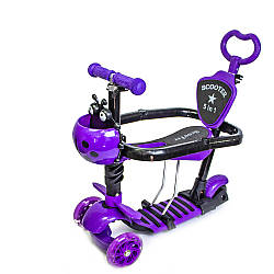 Самокат 5in1 "Сонечко" Violet з бортиком.