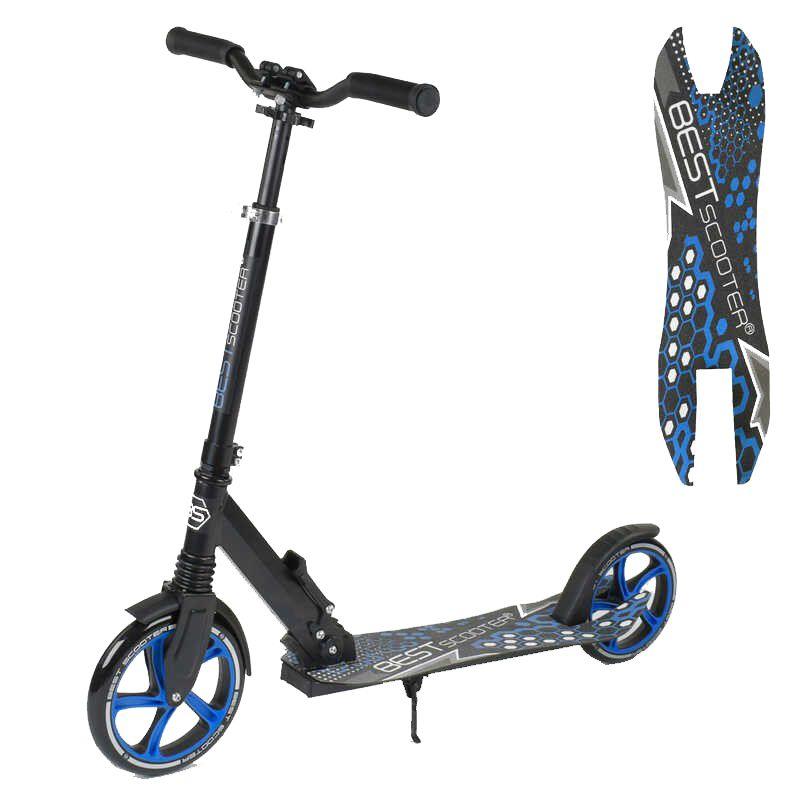 Самокат двоколісний Best Scooter 49716 , Чорно-синій