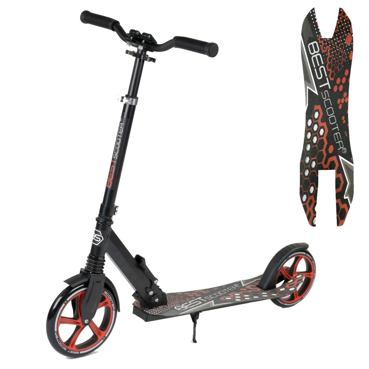 Самокат двоколісний Best Scooter 88146, чорно-червоний